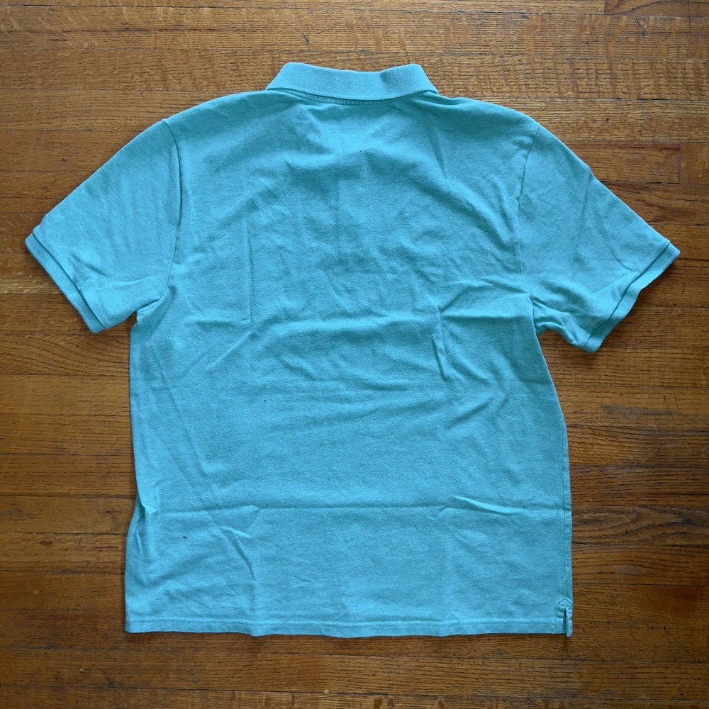 Vineyard Vines Men's Aqua Blue Short Sleeve‎ Polo Shirt Size L Whale Logo - Picture 5 of 5